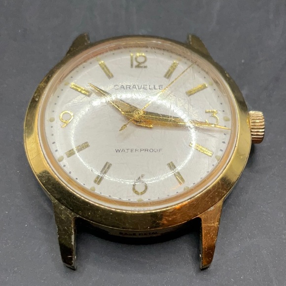 Vintage 1960s Caravelle Men's Manual Wind Mechanical Gold Tone Watch Runs Good! - Picture 2 of 5